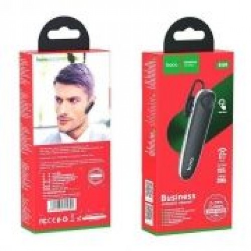 Гарнитура Bluetooth Hoco E49 Young Business, вставная, моно, чёрная