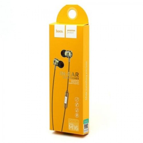 Гарнитура Hoco M16 Ling Sound Gold, вставная