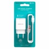 Зарядное устройство Borofone BA20A, 2.1А USB + кабель Micro USB, белое