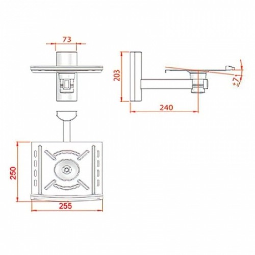 Кронштейн для акустической системы до 35кг, Electriclight КБ-01-1 черный