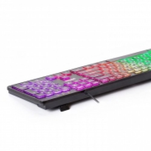 Клавиатура игровая Perfeo Bright Black, радужная подсветка, USB (PF_B4891)