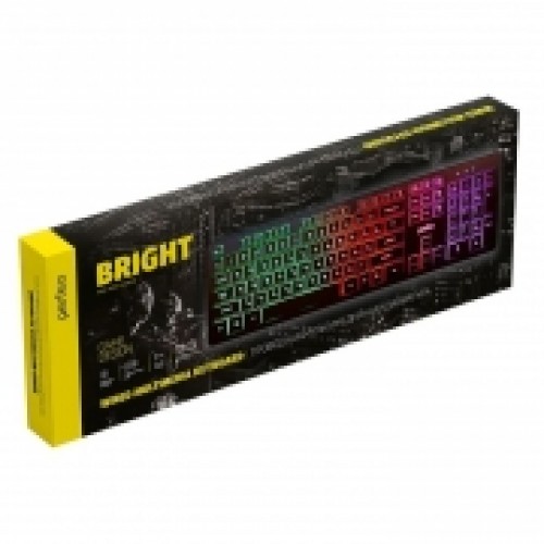 Клавиатура игровая Perfeo Bright Black, радужная подсветка, USB (PF_B4891)