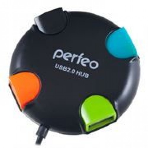 HUB 4-port Perfeo PF-VI-H020, черный (PF_4283)
