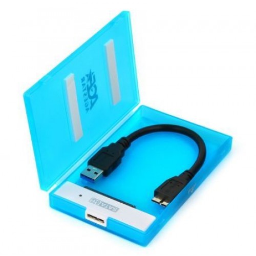 Внешний контейнер для 2.5 HDD S-ATA AgeStar 3UBCP1-6G, пластик, синий, USB 3.0"