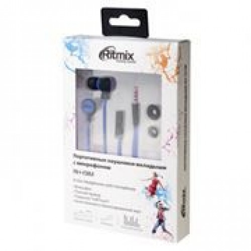 Гарнитура Ritmix RH-191M Blue для мобильных устройств