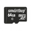 Карта памяти Micro SDXC 64Gb Smartbuy Class 10 без адаптера (SB64GBSDCL10-00LE)