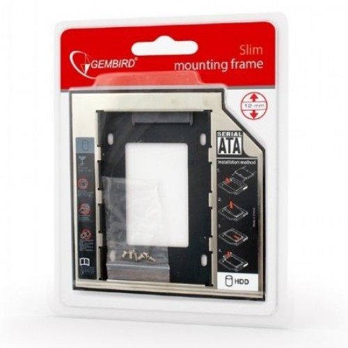 Шасси для 2.5 HDD/SSD SATA в отсек 5.25" 12.7мм, Gembird MF-95-02"