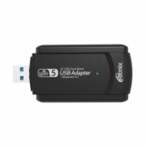USB-адаптер 802.11n/ac + Bluetooth 4.2, 2.4/5ГГц, 867 Мбит/c, внешняя антенна 2 дБ, Ritmix RWA-650