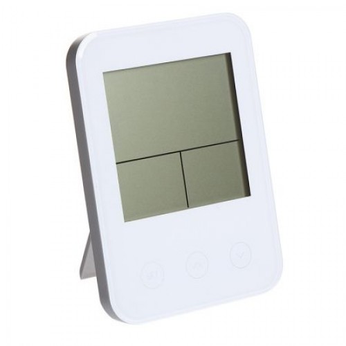 Термогигрометр комнатный Perfeo PF-S681 Touch с часами и будильником, белый (PF_A4860)