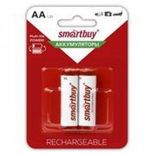 Аккумулятор AA Smartbuy HR6-2BL 2500мА/ч Ni-Mh, 2шт, блистер (SBBR-2A02BL2500)