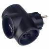Переходник тройник Perfeo RU POWER 3Т, без заземления, черный, 220В 6А (PF_C3364)