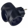 Переходник тройник Perfeo RU POWER 3Т, без заземления, черный, 220В 6А (PF_C3364)