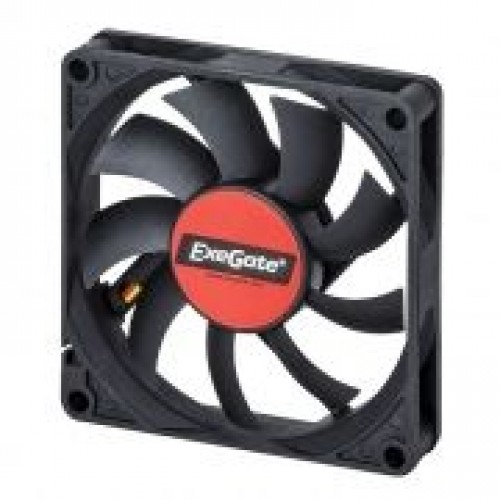 Вентилятор 80 x 80 x 15, 3 pin, 12V, втулка, кабель 30 см, Exegate (EX08015S3P)