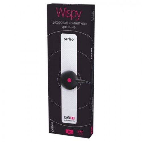 Антенна комнатная для ТВ, UHF, DVB-T2, пассивная, Perfeo WISPY (PF-TV1407) (PF_4504)