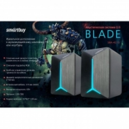 Колонки Smartbuy BLADE, 6 Вт, подсветка, питание от USB (SBA-4215)