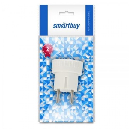 Переходник 220В с вилки EU/US в RU, 6А, белый, Smartbuy (SBE-06-S05-w)