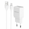 Зарядное устройство Borofone BA19A, 1А USB + кабель Micro USB, белое