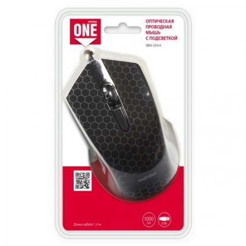 Мышь Smartbuy ONE 334 Black USB (SBM-334-K)