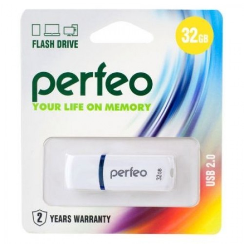 32Gb Perfeo C09 White USB 2.0 (PF-C09W032)