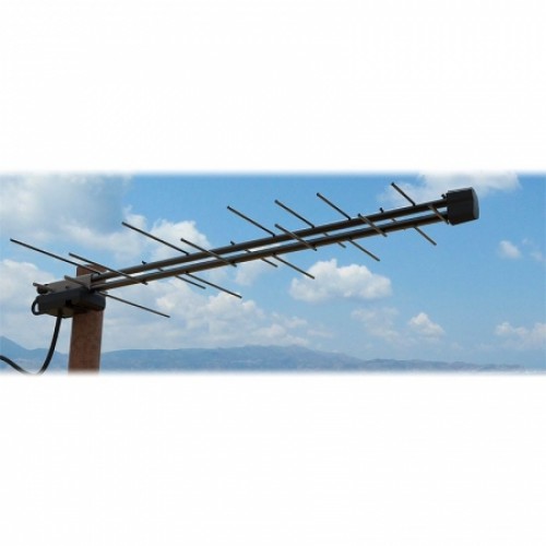 Антенна наружная для ТВ, VHF/UHF/FM, DVB-T2, активная, до 33 дБ, Ritmix RTA-312-20 AVS