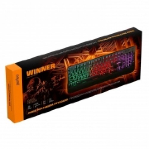 Клавиатура игровая Perfeo Winner Black, радужная подсветка, USB (PF_B4892)