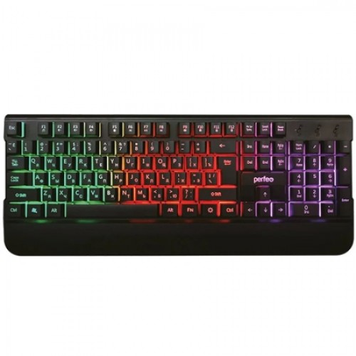 Клавиатура игровая Perfeo Winner Black, радужная подсветка, USB (PF_B4892)