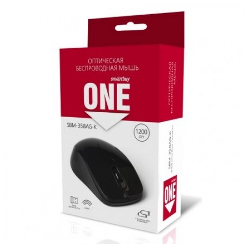 Мышь беспроводная Smartbuy ONE 358 Black USB (SBM-358AG-K)