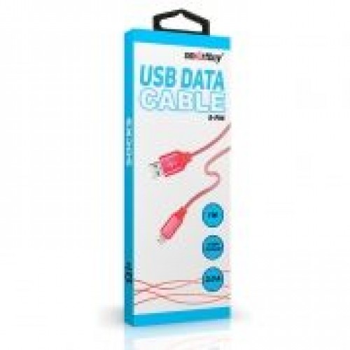 Кабель USB 2.0 Am=>Apple 8 pin Lightning, 1 м, нейлон, фиолетовый, Smartbuy (iK-512NSbox violet)