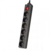 Сетевой фильтр Perfeo POWER+ PF-PP-6/3,0-B, 3 м, 6 розеток, черный (PF_A4672)