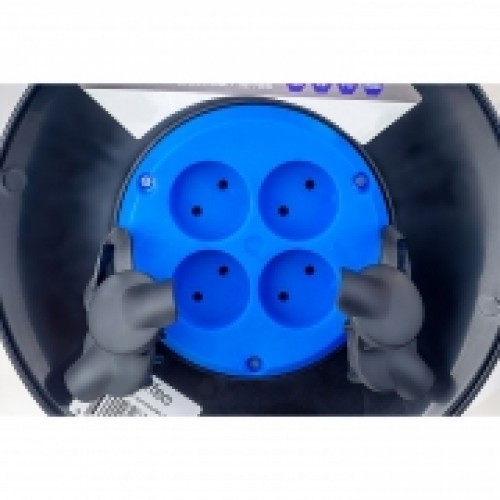 Удлинитель сетевой на катушке Perfeo РБК16, 220В 16A, 50 м, 4 розетки, без заземления (PF_C3369)