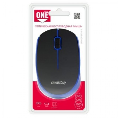 Мышь беспроводная Smartbuy ONE 368 Black/Blue USB (SBM-368AG-KB)