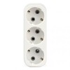 Переходник тройник Smartbuy, с заземлением, плоский, белый, 250В 16А (SBE-16-A02-3z)