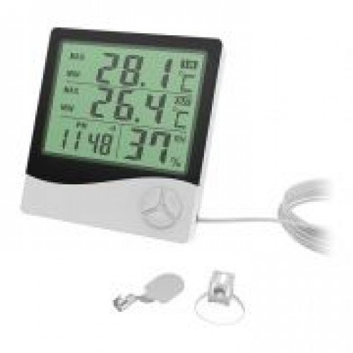 Метеостанция Ritmix CAT-230 с часами и будильником, белая