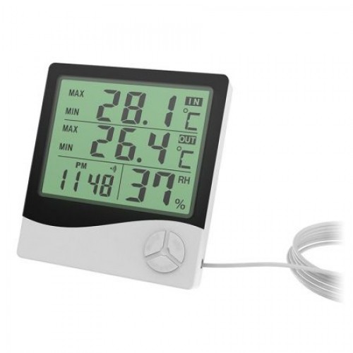 Метеостанция Ritmix CAT-230 с часами и будильником, белая