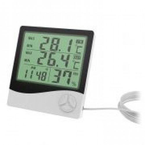 Метеостанция Ritmix CAT-230 с часами и будильником, белая