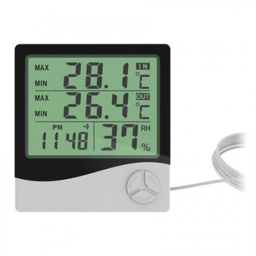 Метеостанция Ritmix CAT-230 с часами и будильником, белая