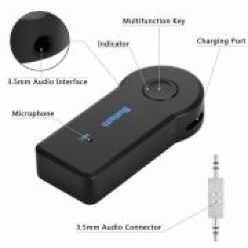 Bluetooth адаптер для аудио, функция приема, 3.5 AUX-выход, встр. аккумулятор, BT-350