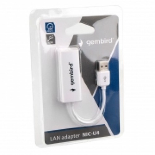 Сетевая карта USB - RJ45 10/100 Мбит/с, Gembird (NIC-U4)