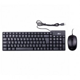 Комплект Ritmix RKC-010 Black, проводные клавиатура и мышь