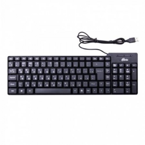 Комплект Ritmix RKC-010 Black, проводные клавиатура и мышь