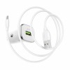 Зарядное автомобильное устройство Borofone BZ12A QC3.0, 3.6-12В, 3A USB+ кабель Micro USB, белое