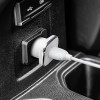 Зарядное автомобильное устройство Borofone BZ12A QC3.0, 3.6-12В, 3A USB+ кабель Micro USB, белое