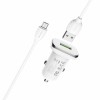 Зарядное автомобильное устройство Borofone BZ12A QC3.0, 3.6-12В, 3A USB+ кабель Micro USB, белое
