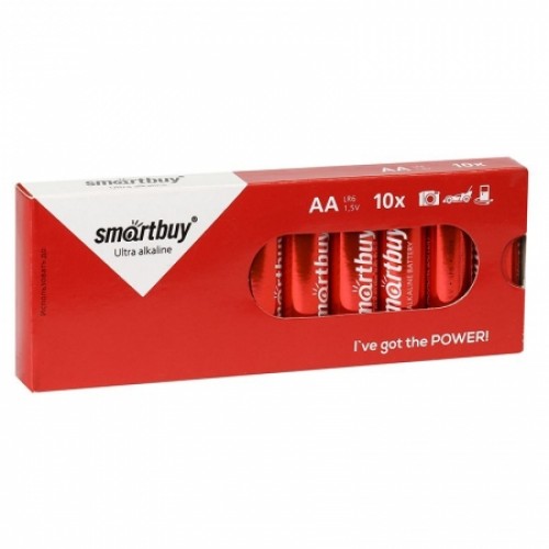 Батарейка AA Smartbuy LR6/10BX Ultra Alkaline, 10шт, бокс (SBBA-2A10BX)