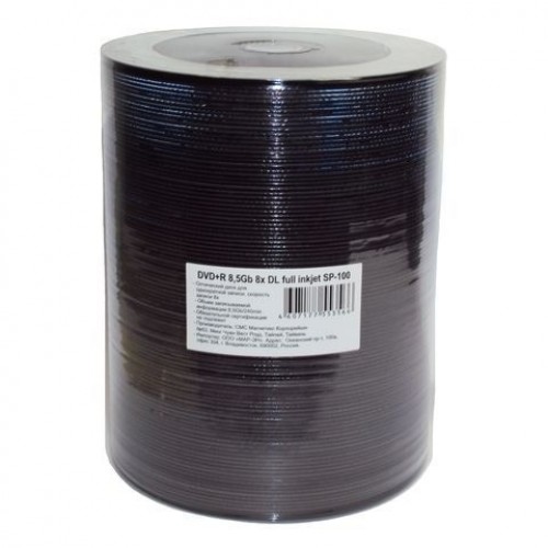 Диск DVD+R CMC 8,5 Gb 8x DL Full Ink Printable, Bulk 100шт