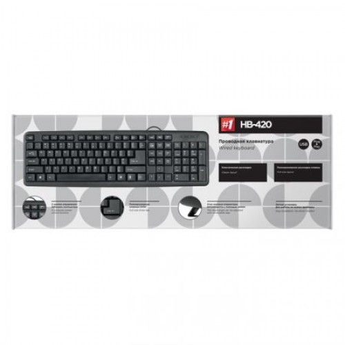 Клавиатура Defender HB-420 USB, черная (45420)
