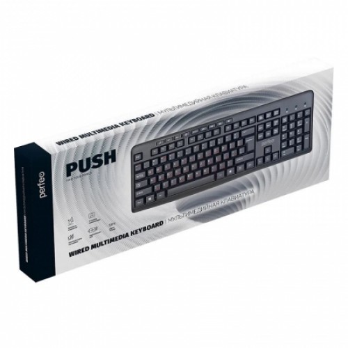 Клавиатура Perfeo Push, черная, USB (PF_A4796)