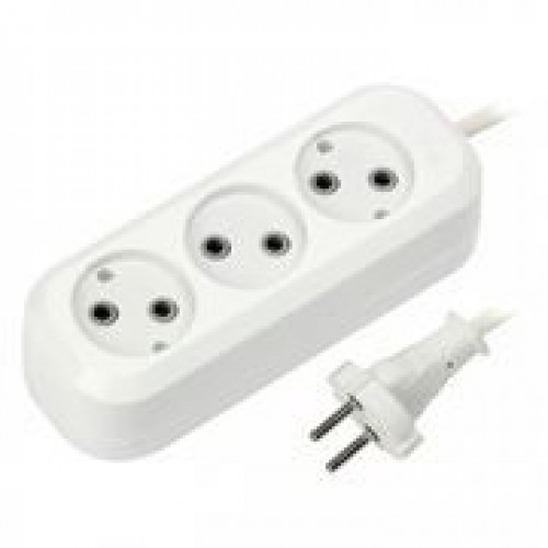 Удлинитель сетевой Smartbuy, 3 розетки, 5 м, 10А/2.2кВт без заземления (SBE-10-3-05-N)
