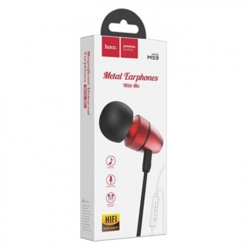 Гарнитура Hoco M59 Magnificent Red, вставная