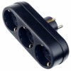 Переходник тройник Perfeo RU POWER 3L3, с заземлением, черный, 220В 16А (PF_C3360)